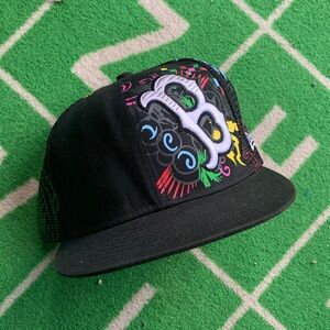 New Era Black Multicolor Graphic Snapback Hat